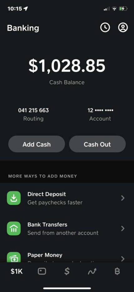 CashApp Log