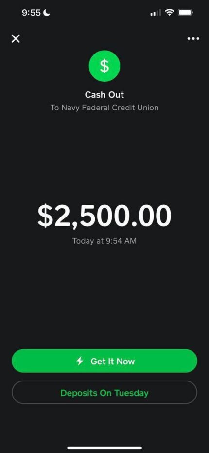 CashApp $2500