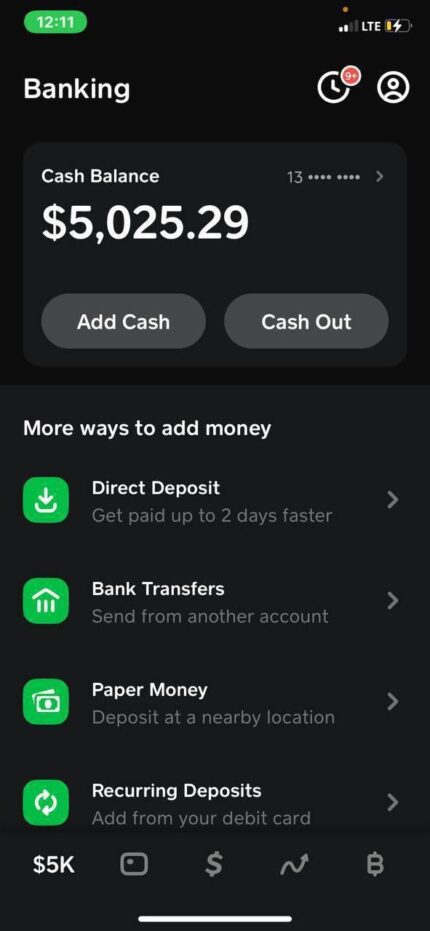 CashApp $5,025.29